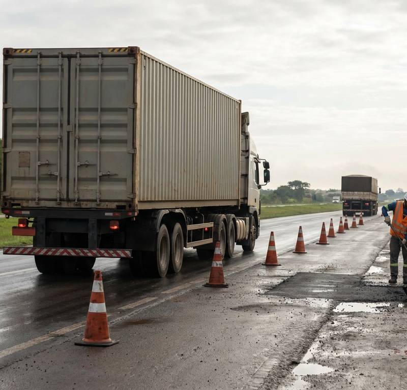 Capa do artigo: Como alertas rodoviários afetam a logística internacional